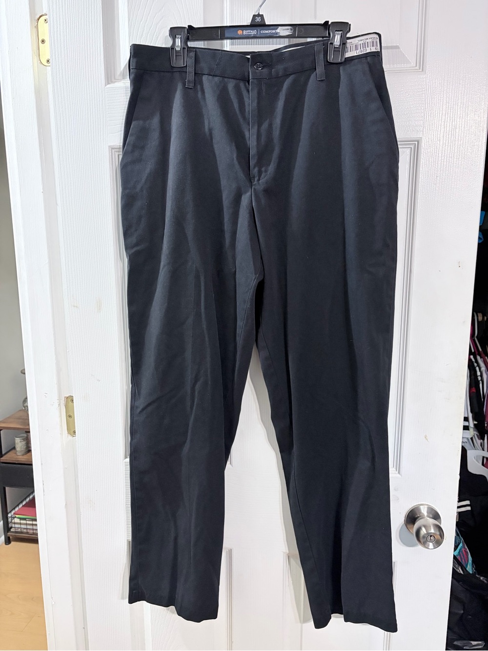 Cintas ComfortFLEX Men’s Black Work Uniform Pants Straight Leg Industrial